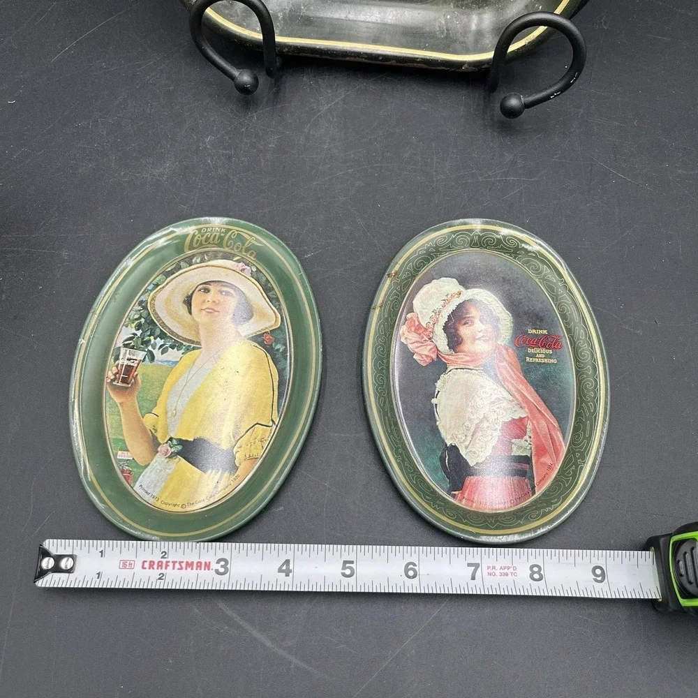 Lot Of 3 VTG Tin Coca-Cola Advert Trays 19